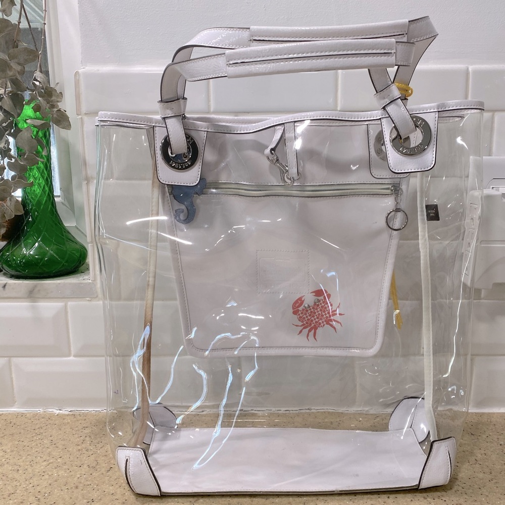 COACH: clear beach tote bag